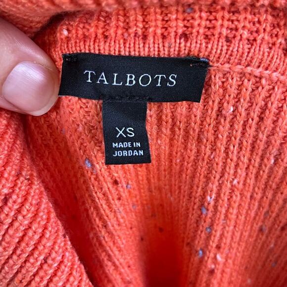 Talbots Orange Turtleneck Confetti Sweater Size XS - Picture 6 of 7